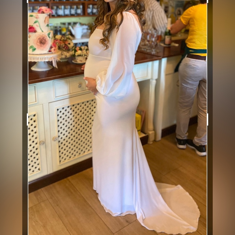 Maternity white dress